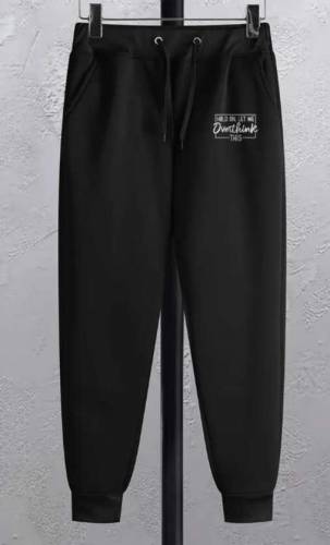  Men's Printed Fleece Hoodie Track Suit - 2 Pcs Set, Over Think