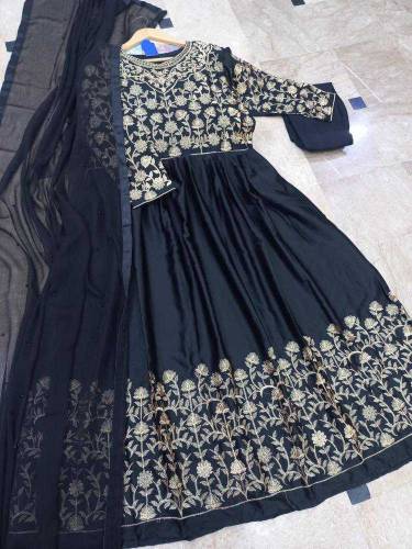 3pcs women stitched shamoz silk maxi 