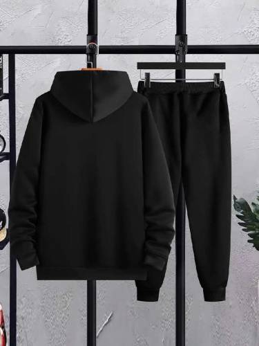 Black Printed Hoodie