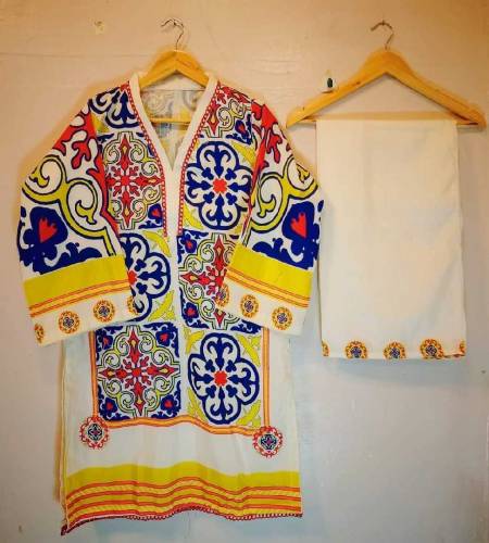 2 piece khaddar stitched suit 