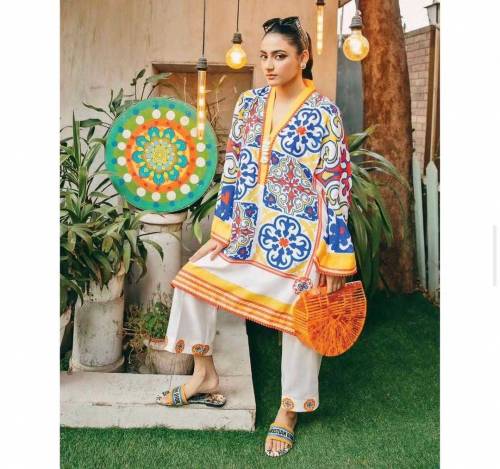 2 piece khaddar stitched suit 