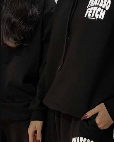 Stylish 2 Pcs printed Fleece Hooded Shirt and Trouser Set forWomen