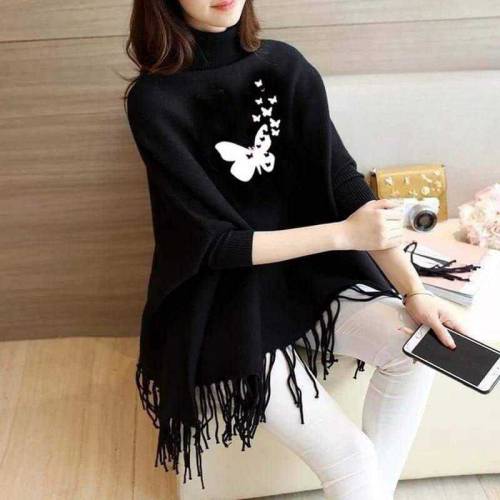 Printed Poncho For Girls 
