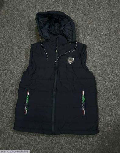 1 Pc Men's Parachute Plain Sleeveless Jacket 