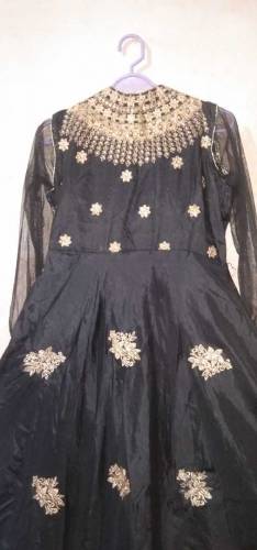 silk black maxi good condition 