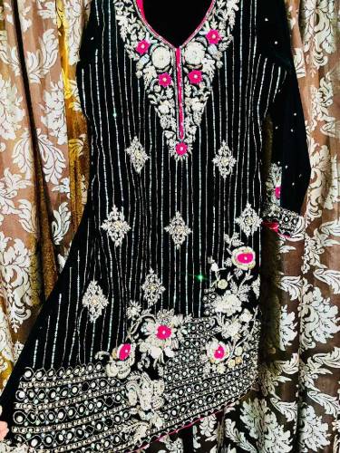 3 piece embroidered suit