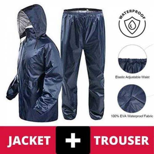Unisex Waterproof Rain Suit Coat With Trouser Contact No: 0346-8463413