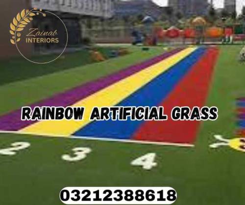 rainbow artificial grass 
