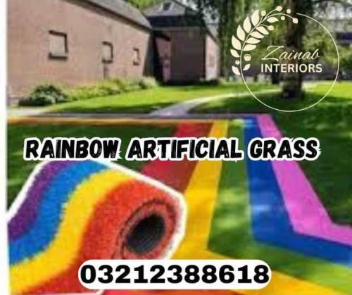 rainbow artificial grass 