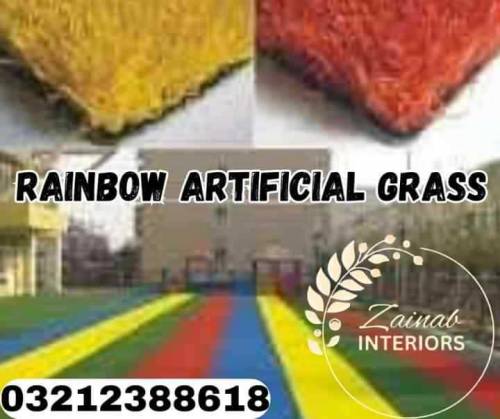 rainbow artificial grass 