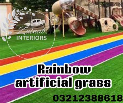 rainbow artificial grass 