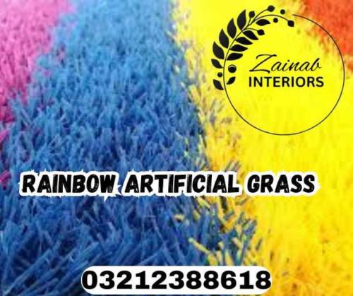 rainbow artificial grass 