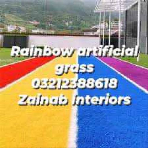 rainbow artificial grass 