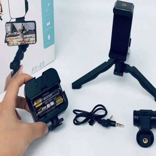 AY-49 Mobile Phone Vlog Selfie Stick Short Video Live Broadcast Fill L