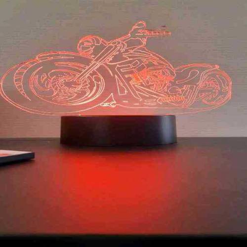 Moterbike 3D illusion Lamp