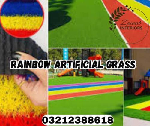 artificial grass and rainbow artificial grass 