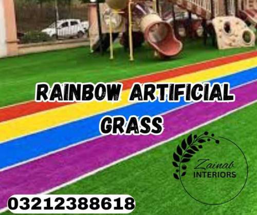 artificial grass and rainbow artificial grass 