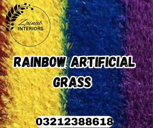 artificial grass and rainbow artificial grass 