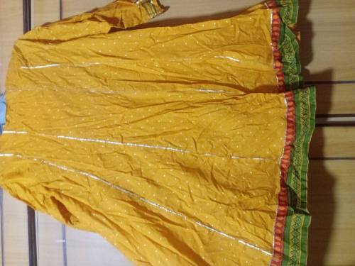 Yellow Frok with potli 