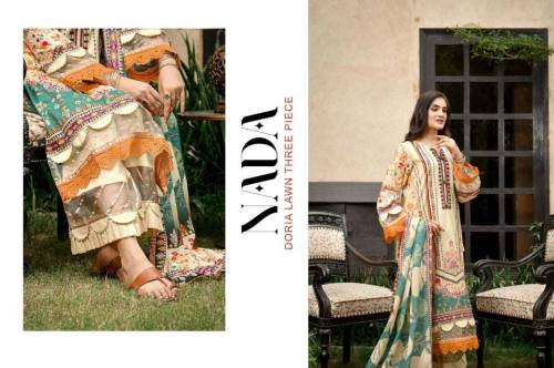 Doria lawn 3pcs woman unstitched suit