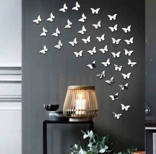 pack Of 30) 3d Acrylic Butterfly Wall Decoration Items For Home, Bedro