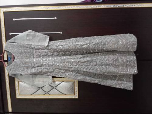 Grey maxi frock medium 
