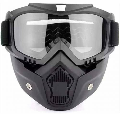 transparent glass durable black helmet