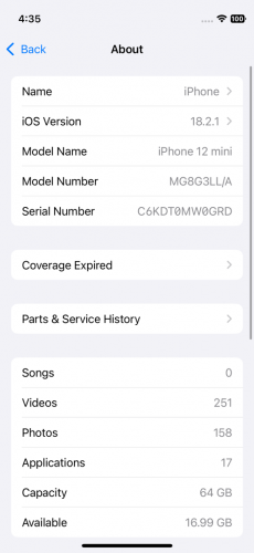 iphone12mini 64GB jv 