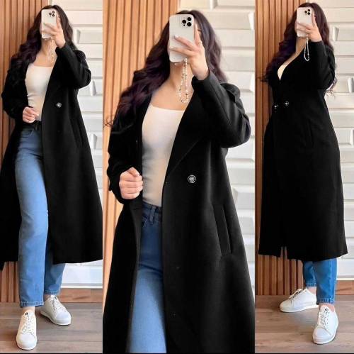 Classic plain Fleece Trench Coat -1 Pcs | only Online Delivery 