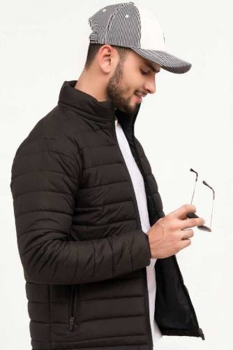 *Product Name*: Men's hyderPlain Puffer Jacket - 1 Pc Stylish Winter W