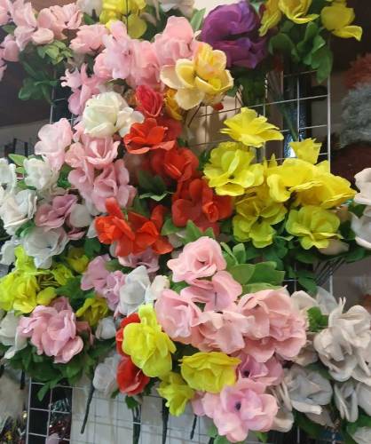 artificial flowers with port 