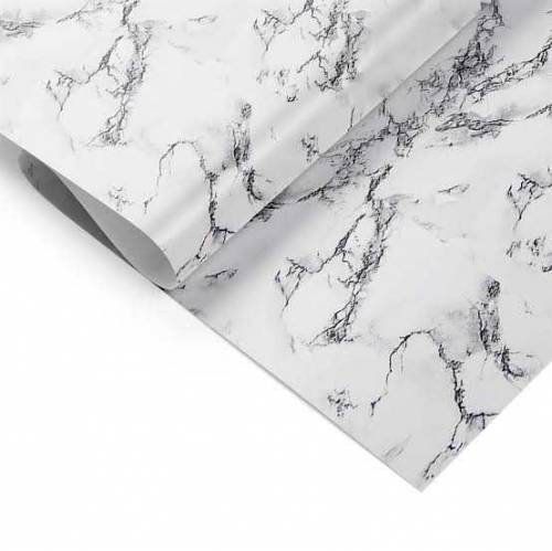 waterproof Marble Sheet Sticker | White & Grey /Black&White