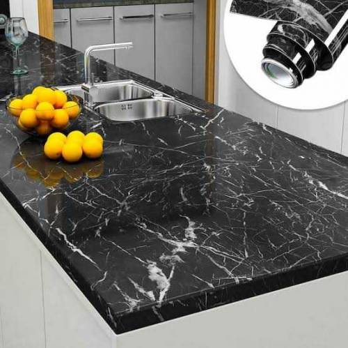 waterproof Marble Sheet Sticker | White & Grey /Black&White