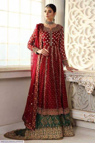 3 Pcs Women's Unstitched Embroidered Suit