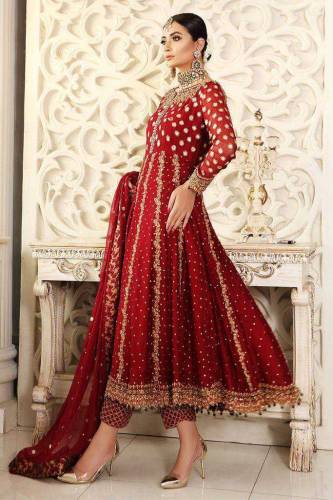 3 Pcs Women's Unstitched Embroidered Suit
