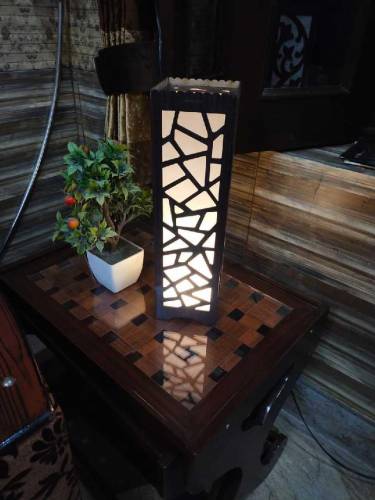 Wooden Side Table Lamp 