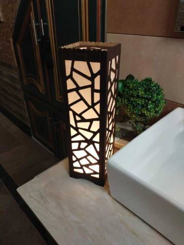 Wooden Side Table Lamp 