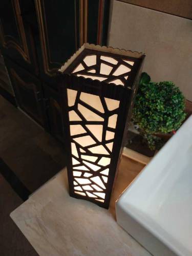 Wooden Side Table Lamp 