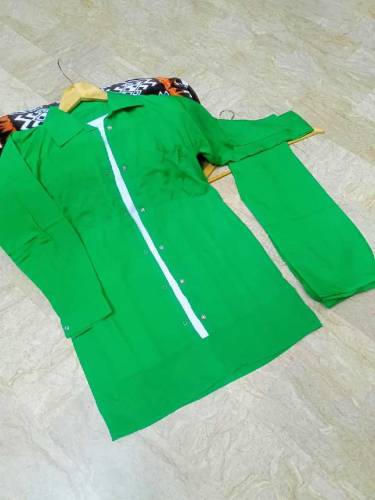 western tich button shirt with inner shirt and flapper_3pcs