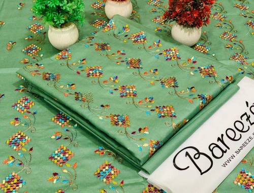 2 Pcs Women's Unstitched Embroidered Suit