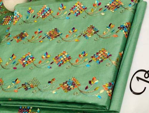 2 Pcs Women's Unstitched Embroidered Suit