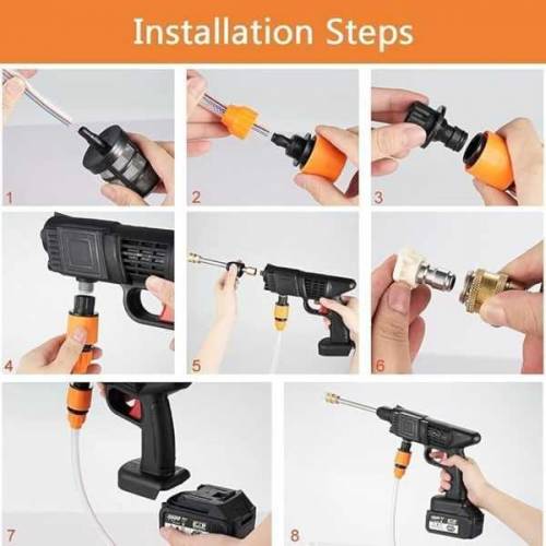 Automatic Cordless Wireless Car Wash Spray High Pressure 48v Lithium