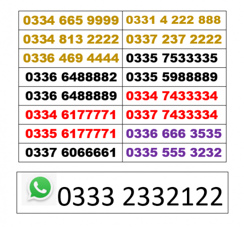Ufone 4G Golden Numners