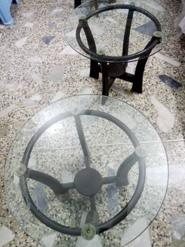 beautiful 3 table set original lakdi original glass beautiful table
