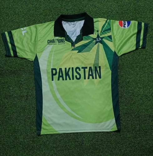 Pakistan Champion Trophy Shirt - 1 Pc in Green Colour