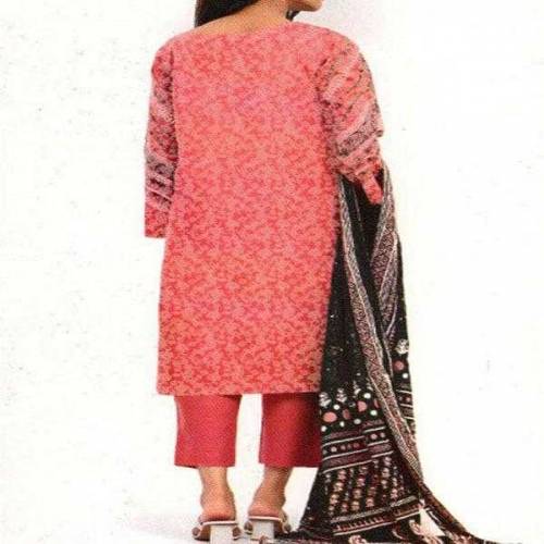 3 pcs woman's unstitched printed sute