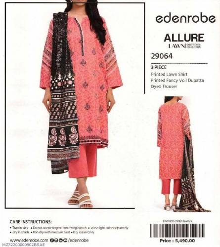 3 pcs woman's unstitched printed sute