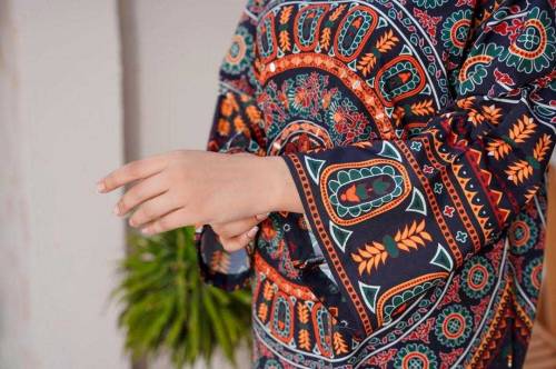 woman's stitched printed shirt and trouser set-pcs with 🪞 work 