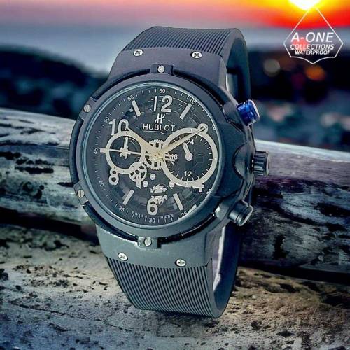 Men's Water Resistant Analogue Watch - 1 Pc Multicolor Silicone Strap