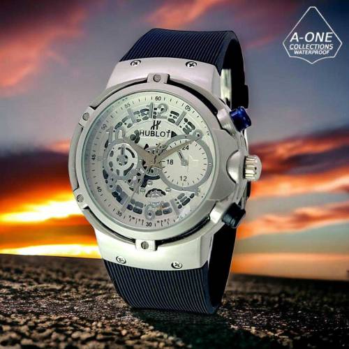 Men's Water Resistant Analogue Watch - 1 Pc Multicolor Silicone Strap